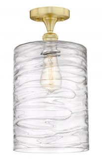 Cobbleskill - 1 Light - 9 inch - Satin Gold - Semi-Flush Mount (3442|616-1F-SG-G1113-L)