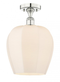 Norfolk - 1 Light - 12 inch - Polished Nickel - Semi-Flush Mount (3442|616-1F-PN-G461-12)