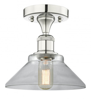 Orwell - 1 Light - 8 inch - Polished Nickel - Semi-Flush Mount (3442|616-1F-PN-G132)