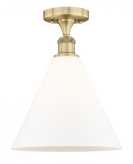Berkshire - 1 Light - 12 inch - Brushed Brass - Semi-Flush Mount (3442|616-1F-BB-GBC-121)