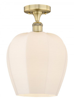 Norfolk - 1 Light - 12 inch - Brushed Brass - Semi-Flush Mount (3442|616-1F-BB-G461-12)