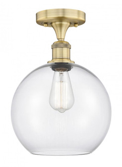 Athens - 1 Light - 10 inch - Brushed Brass - Semi-Flush Mount (3442|616-1F-BB-G122-10)
