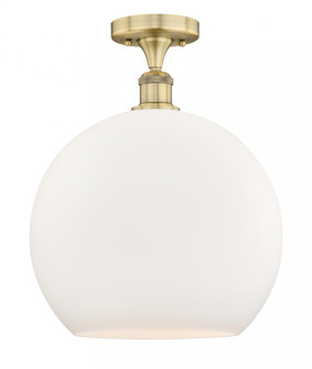 Athens - 1 Light - 14 inch - Brushed Brass - Semi-Flush Mount (3442|616-1F-BB-G121-14)