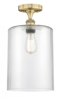 Cobbleskill - 1 Light - 9 inch - Brushed Brass - Semi-Flush Mount (3442|616-1F-BB-G112-L)