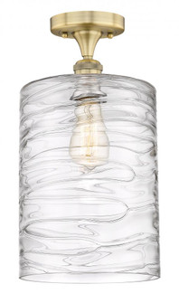 Cobbleskill - 1 Light - 9 inch - Brushed Brass - Semi-Flush Mount (3442|616-1F-BB-G1113-L)