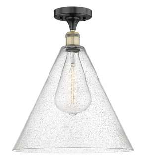 Berkshire - 1 Light - 16 inch - Black Antique Brass - Semi-Flush Mount (3442|616-1F-BAB-GBC-164)