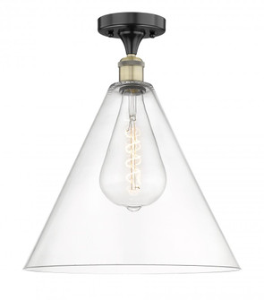 Berkshire - 1 Light - 16 inch - Black Antique Brass - Semi-Flush Mount (3442|616-1F-BAB-GBC-162)