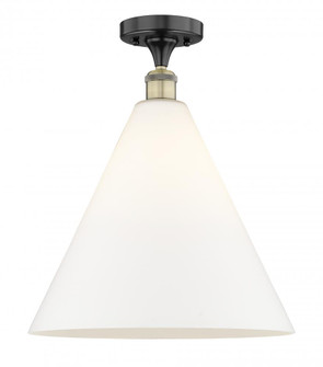 Berkshire - 1 Light - 16 inch - Black Antique Brass - Semi-Flush Mount (3442|616-1F-BAB-GBC-161)