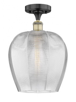 Norfolk - 1 Light - 12 inch - Black Antique Brass - Semi-Flush Mount (3442|616-1F-BAB-G462-12)