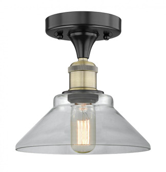 Orwell - 1 Light - 8 inch - Black Antique Brass - Semi-Flush Mount (3442|616-1F-BAB-G132)