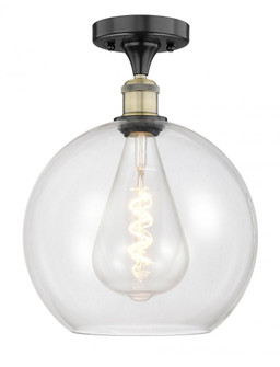 Athens - 1 Light - 12 inch - Black Antique Brass - Semi-Flush Mount (3442|616-1F-BAB-G122-12)