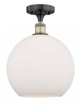 Athens - 1 Light - 12 inch - Black Antique Brass - Semi-Flush Mount (3442|616-1F-BAB-G121-12)