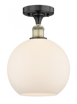 Athens - 1 Light - 10 inch - Black Antique Brass - Semi-Flush Mount (3442|616-1F-BAB-G121-10)