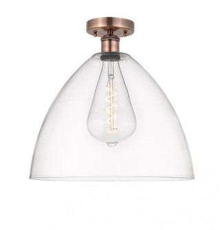 Bristol - 1 Light - 16 inch - Antique Copper - Semi-Flush Mount (3442|616-1F-AC-GBD-162)