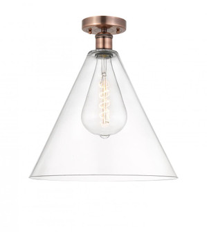 Berkshire - 1 Light - 16 inch - Antique Copper - Semi-Flush Mount (3442|616-1F-AC-GBC-162)