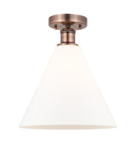 Berkshire - 1 Light - 12 inch - Antique Copper - Semi-Flush Mount (3442|616-1F-AC-GBC-121)