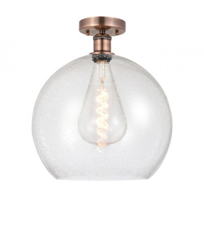 Athens - 1 Light - 14 inch - Antique Copper - Semi-Flush Mount (3442|616-1F-AC-G124-14)