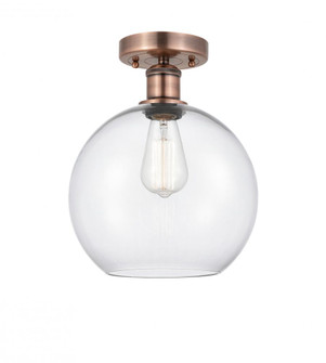 Athens - 1 Light - 10 inch - Antique Copper - Semi-Flush Mount (3442|616-1F-AC-G122-10)