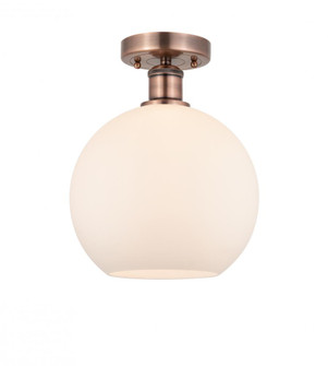 Athens - 1 Light - 10 inch - Antique Copper - Semi-Flush Mount (3442|616-1F-AC-G121-10)