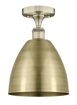 Bristol - 1 Light - 9 inch - Antique Brass - Semi-Flush Mount (3442|616-1F-AB-MBD-9-AB)