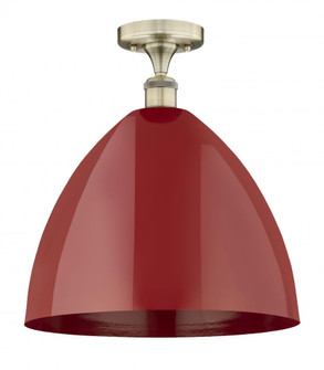 Plymouth - 1 Light - 16 inch - Antique Brass - Semi-Flush Mount (3442|616-1F-AB-MBD-16-RD)