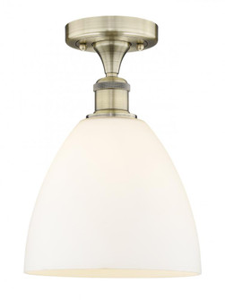 Bristol - 1 Light - 9 inch - Antique Brass - Semi-Flush Mount (3442|616-1F-AB-GBD-91)