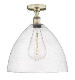 Bristol - 1 Light - 16 inch - Antique Brass - Semi-Flush Mount (3442|616-1F-AB-GBD-164)