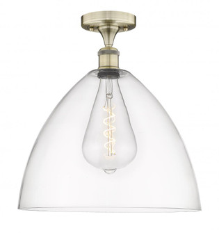 Bristol - 1 Light - 16 inch - Antique Brass - Semi-Flush Mount (3442|616-1F-AB-GBD-162)
