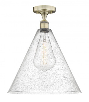 Berkshire - 1 Light - 16 inch - Antique Brass - Semi-Flush Mount (3442|616-1F-AB-GBC-164)