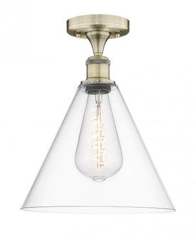Berkshire - 1 Light - 12 inch - Antique Brass - Semi-Flush Mount (3442|616-1F-AB-GBC-122)