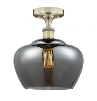 Fenton - 1 Light - 11 inch - Antique Brass - Semi-Flush Mount (3442|616-1F-AB-G93-L)