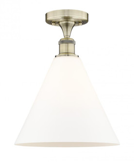 Berkshire - 1 Light - 12 inch - Antique Brass - Semi-Flush Mount (3442|616-1F-AB-GBC-121)