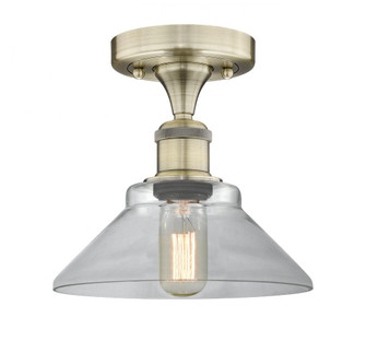 Orwell - 1 Light - 8 inch - Antique Brass - Semi-Flush Mount (3442|616-1F-AB-G132)