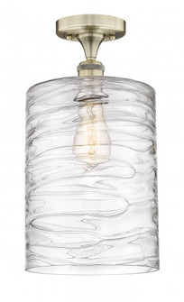 Cobbleskill - 1 Light - 9 inch - Antique Brass - Semi-Flush Mount (3442|616-1F-AB-G1113-L)