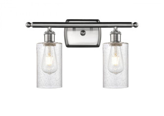 Clymer - 2 Light - 14 inch - Brushed Satin Nickel - Bath Vanity Light (3442|516-2W-SN-G804)