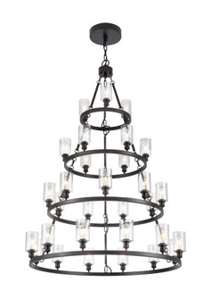 Clymer - 30 Light - 50 inch - Matte Black - Chain Hung - Chandelier (3442|820345-BK-G804)