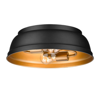 Golden Lighting Rebel 2-light Flush Mount in Matte Black (36|7313-FM BLK)