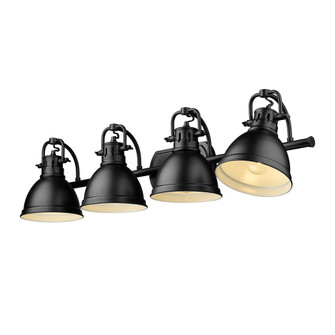 Yep by Golden Lighting Duncan 4-light Vanity in Matte Black (36|3602-BA4 BLK-BLK)
