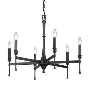 Golden Lighting Landon 6-light Chandelier in Matte Black (36|3509-6 BLK)