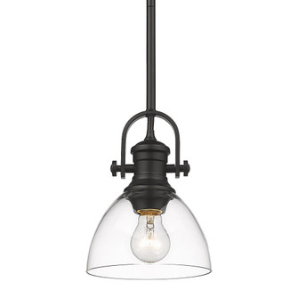 Hines 1-Light Mini Pendant in Matte Black with Clear Glass (36|3118-M1L BLK-CLR)