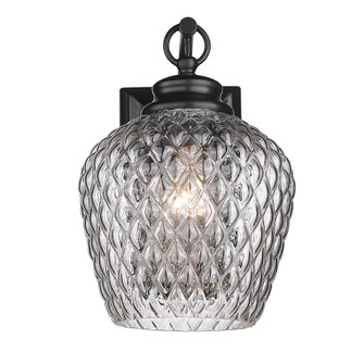 Golden Lighting Adeline 1-light Wall Sconce in Matte Black (36|1088-1W BLK-CLR)