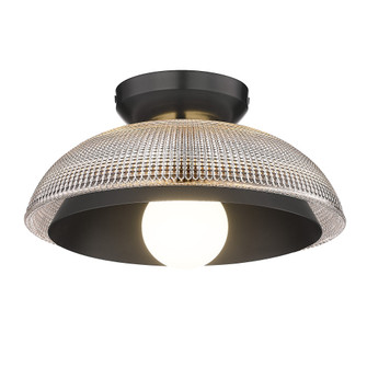 Golden Lighting Crawford 1-light Flush Mount in Matte Black (36|0309-FM BLK-RPG)