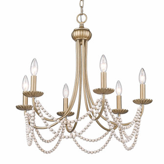 Wry Lighting Serafina 6-light Chandelier in Golden Aura (36|7646-6 GA)