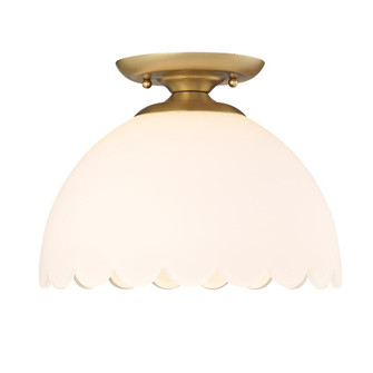 Dorinda Semi-Flush in Brushed Champagne Bronze with Opal Glass Shade (36|6954-SF BCB-OP)