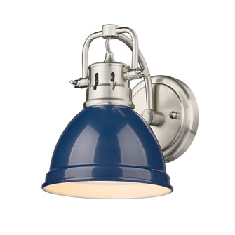 Yep by Golden Lighting Duncan 1-light Vanity in Pewter and Navy Blue shade (36|3602-BA1 PW-NVY)