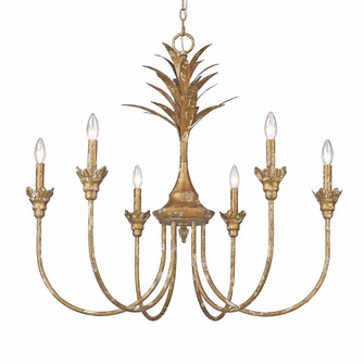 Golden Lighting Lillianne 6-light Chandelier in Heirloom Gold (36|0846-6 HG)