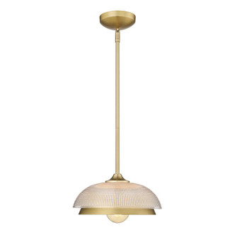 Crawford Mini Pendant in Brushed Champagne Bronze with Retro Prism Glass Shade (36|0309-M1L BCB-RPG)