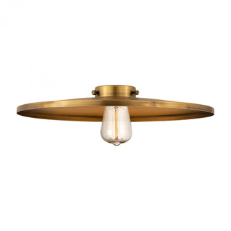 Railroad Light 16 inch Brushed Brass Metal Shade (3442|MFR-16-BB)