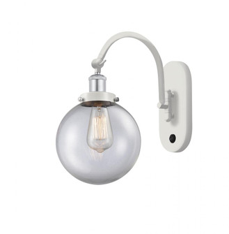 Beacon - 1 Light - 8 inch - White Polished Chrome - Adjustable Swing Arm (3442|918-1W-WPC-G202-8)