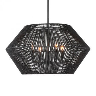 Suva 4 Light Black Rope Pendant (85|21589)